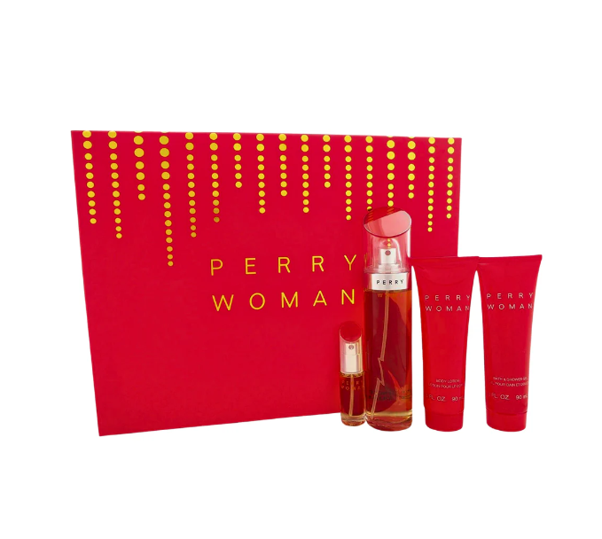 SET PERRY ELLIS PERRY WOMAN EDP 100ML, EDP 7.5ML, SHOWER GEL 90ML, BODY LOTION 90ML (M)